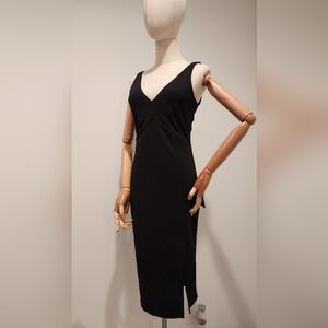 Little black dress v neck midi length